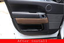 4pcs Sands Wood Grain ABS Car Inner Door Panel Decoration Cover Trim For Land Rover Range Rover Sport RR Sport 2014-2017 2024 - buy cheap