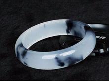 China's unique fashion beautiful black and white, jade bangle bracelet 56mm~62mm 2024 - buy cheap