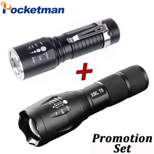 High Bright E17 XM-L T6 LED Flashlight 5-Mode Zoomable linternas LED Torch by 1*18650 or 3*AAA Free shipping led Flashlight 2024 - buy cheap