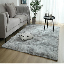 Gradient color living room carpet European long hair fashion bedroom mat bay window bedside rug washable personality rug 2024 - buy cheap