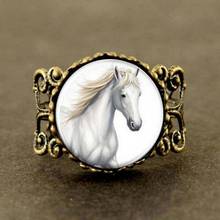 Steampunk Horse Ring jewelry Glass Dome Ring men women gift vintage 1pcs/lot animal 1pcs/lot 2024 - buy cheap