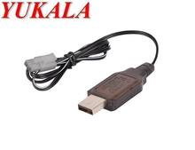 Cable cargador USB YUKALA para batería ni-cd 4,8 V Ni-MH de 4,8 v con enchufe Tamiya 2 unids/lote 2024 - compra barato