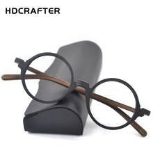 HDCRAFTER Vintage Retro Round Glasses Frames Men Wood Prescription Myopia Hyperopia Optical Eyeglasses Glasses Frame for Women 2024 - buy cheap