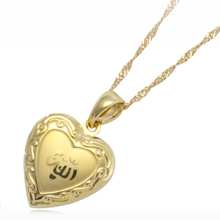 ALLAH MUSLIM heart shape fashion pendant & necklace for women & men, charm Islam Gift & Jewelry  2pcs/lot 2024 - buy cheap
