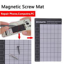 Tapete parafuso magnético para reparo, base de armazenamento 145x90mm para iphone e samsung 2024 - compre barato