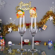 Chirstmas Champagne Flutes Glasses Crystal Glass Stand Decorated Wedding Champagne Cup Party Dinner Table Set Nice Ceremony Gift 2024 - buy cheap