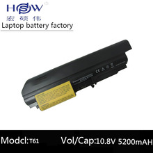 HSW 5200mAh Laptop Battery for IBM Thinkpad R61 R61i T61 T61p T61p (14.1" ) FOR Lenovo Thinkpad R400 T400 FRU 42T5262 bateria 2024 - buy cheap
