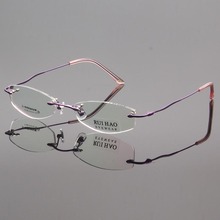 Brand Eyeglasses Frame Rimless Glasses Frame Alloy Titanium Optical Spectacles Prescription Eyewear Frames oculos of grau F005 2024 - buy cheap