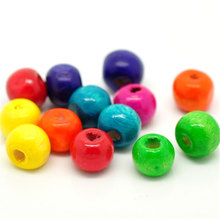 DoreenBeads Mixed Wood Round Spacer Beads 8x6mm(3/8"x1/4"), sold per lot of 1000 (B17742), yiwu 2024 - buy cheap