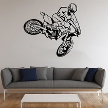 Motocross vinil adesivos de parede esportes radicais fora de estrada motocicleta atlético juventude dormitório quarto decoração para casa decalque da parede ce7 2024 - compre barato