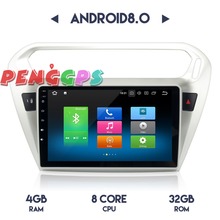 Reproductor Multimedia con GPS para coche, Radio Estéreo 2 din con Android 8,0, 7,1, unidad central, navegador, DVD, Audio, para Peugeot 301, 2014, 2015, 2016, 2017 2024 - compra barato