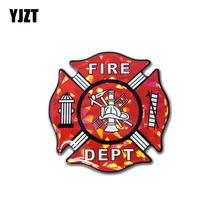 YJZT-pegatina reflectante de PVC para coche, accesorio de Firefighter Dept de 11CM x 11CM, 12-0664 2024 - compra barato