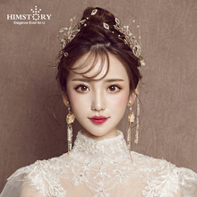 HIMSTORY-tiara de boda hecha a mano con cristales brillantes, accesorios para el cabello de boda 2024 - compra barato