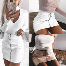 2018 New Sexy Fashion Women Skirts 4 Color PU Leather Pencil High Waist Mini Short Skirt Stretch Slim Zipper Style Women Skirts 2024 - buy cheap