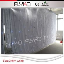 Бесплатная доставка, светодиодная занавеска из ткани со звездами, 3x6 м, белая 2024 - купить недорого
