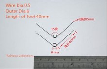 10 piezas de acero inoxidable 0,5, 304x6x40mm x 2 círculos, pequeños, 95 grados, resorte de torsión, Hardware DIY 2024 - compra barato