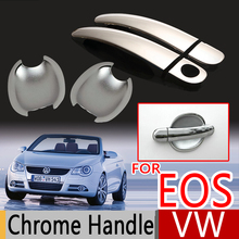 For VW EOS Chrome Door Handle Covers Trim Set of 2Pcs Volkswagen EOS 2006-2015 All Model Car Accessories Car Styling 2008 2010 2024 - buy cheap