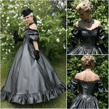 1860S Victorian Corset Gothic/Civil War Southern Belle Ball Gown Dress Halloween dresses  US 4-16 V-1276 2024 - buy cheap