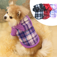 Winter Warm Pet Dog Clothes For Small Dogs Fashion Plaid Hooded Puppy Pet Coat Jacket Soft Fleece Chihuahua Pug Clothing Hoodies 2024 - buy cheap