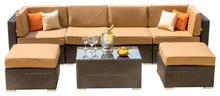 Мебель для дома, 4 человека, плетеный диван из смолы для общения и общения 2024 - купить недорого