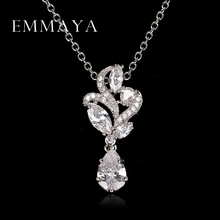 Emmaya 2017 primavera colar pingente feminino aaa zircão cristal colares branco cristal romântico pingentes jóias 2024 - compre barato