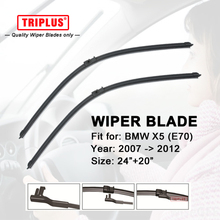 Wiper Blade for BMW X5 E70 (2007-2012) 1 set 24"+20",Flat Aero Windscreen Wiper,Boneless Windshield Soft Wiper Blades 2024 - buy cheap