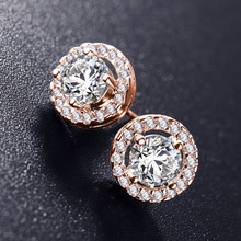 2020 NEW Real white gold color zircon earrings Snowflake earring crystals from Swarovskis couple gift wild earrings 2024 - buy cheap
