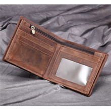 mens wallet leather genuine Vintage Short money bag Solid men coin wallets luxury design small purses slim cowhide money bag 2024 - buy cheap