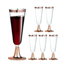 6pcs Disposable Plastic Wine Glass Champagne Flutes Glasses Cocktail Party Wedding Drink Cup Christmas Western Cuisine Cups B4 2024 - buy cheap