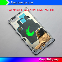 4,5 "Оригинальный дисплей для Nokia Lumia 1020 RM-875 ЖК-дисплей с кодирующий преобразователь сенсорного экрана в сборе с рамкой для NOKIA 1020 ЖК-дисплей 2024 - купить недорого
