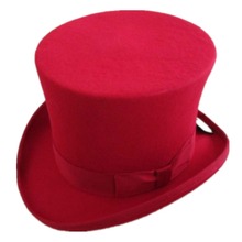 Chapéu steampunk de lã 17cm (6.7 polegadas), chapéu superior fedoras estilo vitoriano, masculino, milinery, bonés de show de mágica tradicional 2024 - compre barato