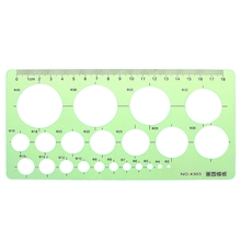 Green Plastic Circles Geometric Template Ruler Stencil Measuring Tool Students High Quality 2024 - buy cheap