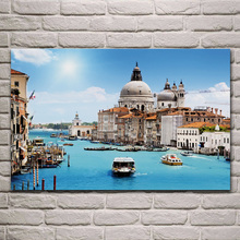 Posters de pared de Arquitectura de la ciudad de San Valentín, imagen de edificio de Venecia e Italia, decoración para el hogar y la sala de estar, EX430 2024 - compra barato