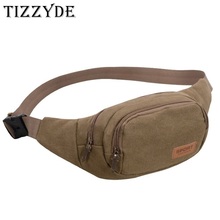 2018 New Vintage Men's Canvas Waist Packs Belt Bag Men Fashion Casual Waist Bags Woman Bag Wallet Small Bags XF009Z-C 2024 - buy cheap