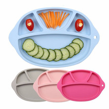 Food Grade Silicone Children's Dishes Sub-grid Placemat Infant Toddler Feeding Plate Non-slip Food Supplement Bowl Tableware 2024 - buy cheap