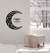 Виниловая наклейка на стену кельтская Луна орнамент полумесяц спальня домашний интерьер наклейки росписи 2WS16 2024 - купить недорого