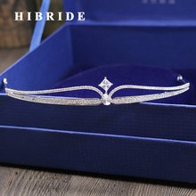 HIBRIDE Shiny Luxury full rhinestone decorated bridal tiaras hair accessories wedding crown bride Jewelry White Gold Color C-17 2024 - buy cheap