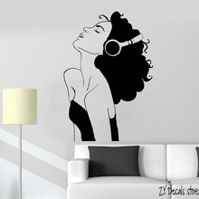 Adesivos de parede bonitos para garotas, adesivos para música e decoração de casa mural musical removível l374 2024 - compre barato