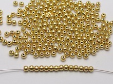 2000 pçs moda diy accessoriesjewelry decorativa tom de ouro plástico redondo espaçador contas 3mm contas bola suave 2024 - compre barato