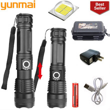 Yunmai-batería recargable para caza, lámpara xhp70.2 de 50000 lúmenes con Linterna potente usb, led con Zoom xhp70 xhp50, 18650 2024 - compra barato