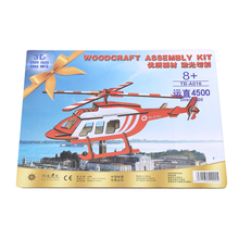 Modelo de aeronave de madeira para montagem, helicóptero fighter f16, brinquedo educacional, quebra-cabeça artesanal de brinquedo para meninos, diy 2024 - compre barato