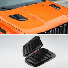 Car Hood Carbon Fiber Color Vent Cover Trims Protector ABS Chrome Styling 2016 2017 2018 For Jeep Renegade Accessories 2024 - buy cheap