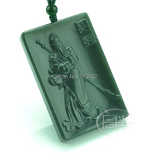 Pingente jade cinza natureza, colar amulet carven guanyu talisman @@ @ @ 2024 - compre barato