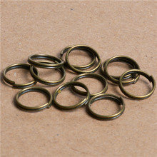 Mais vendido 4 5 6 8 10mm ouro prata bronze rodio cor liga dupla faixas abertas anéis de pular e anéis divididos para busca de jóias 2024 - compre barato