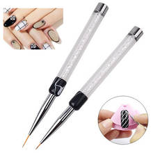 Nail Art Brush 7mm 14mm Crystal Rhinestone Acrylic Brushes UV Gel Polish Painting Drawing Line Pen Liner Tips Tools DIY Manicure 2024 - buy cheap