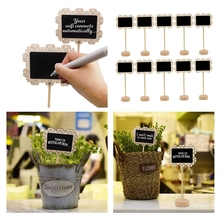 Wood Chalk Board Blackboard Message Memo Notes Sign Board Bar Shop Wedding Table Number Markers 10-set 2024 - buy cheap