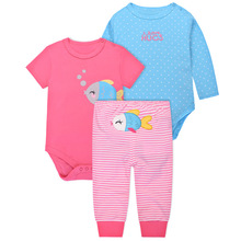 Baby Short Sleeve Long Sleeve Pants onesies Newborn clothes suit baby underwear suit baby climbing clothing Romper fish Style 2024 - buy cheap
