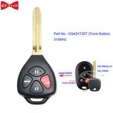 KEYECU-llave remota mejorada para coche, mando a distancia de 2005 MHz, GQ43VT20T, botón de maletero, para Toyota Avalon 2006, 2007, 2008, 2004, Solara 2007, 05, 06, 2008, 315 2024 - compra barato