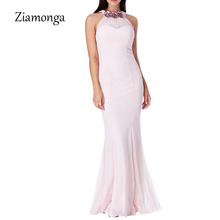 Ziamonga 2018 Sereia Formal Vestidos de Festa Sexy Mulheres Flor Patchwork Vestidos longos Até O Chão Sereia Bodycon Maxi Vestidos 2024 - compre barato