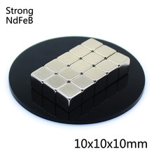 10 шт. 10x10x10 мм N35 неодимовый магнит супер сильный, мощный куб-бак Постоянный NdFeB магнитные магниты квадратный Diy игрушки 2024 - купить недорого
